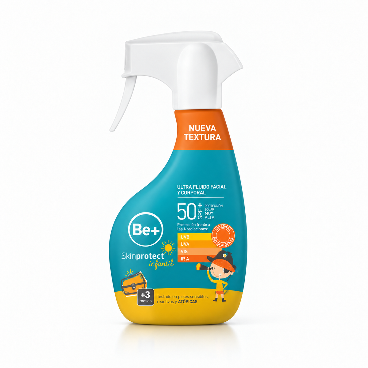 Be+ Skinprotect Infantil Ultra Fluido Facial y Corporal SPF50+ Spray 250 ml
