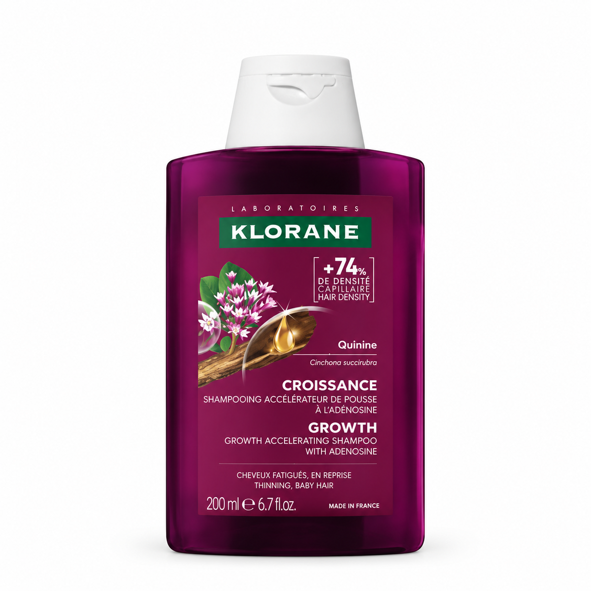 Klorane Crecimiento Champú Acelerador del Crecimiento a la Adenosina 200 ml