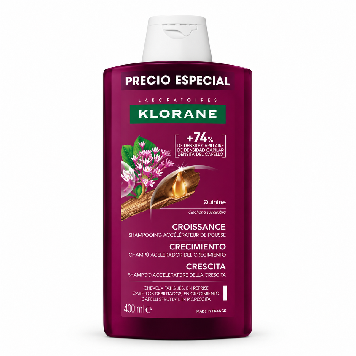 Klorane Crecimiento Champú Acelerador del Crecimiento 400 ml