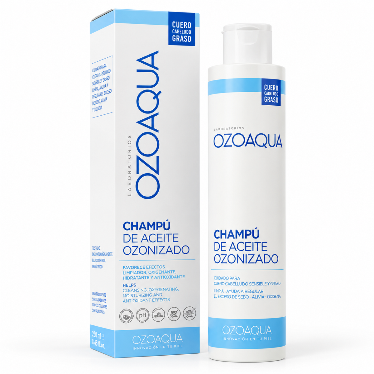 Ozoaqua Champú de Aceite Ozonizado 250 ml